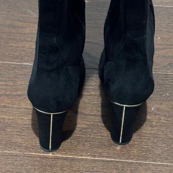 NWOT DKNY Black Suede Sloane Over the Knee Women's Boots Size 9